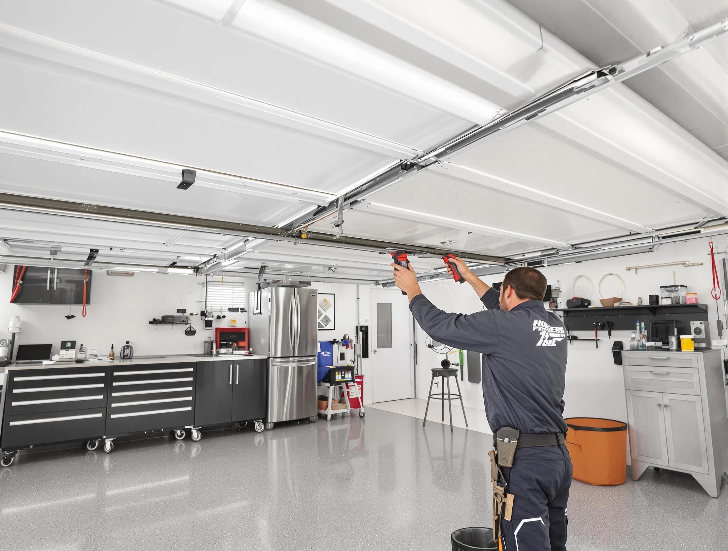 Overhead garage door repair service by Morrow Garage Door Repair in Morrow