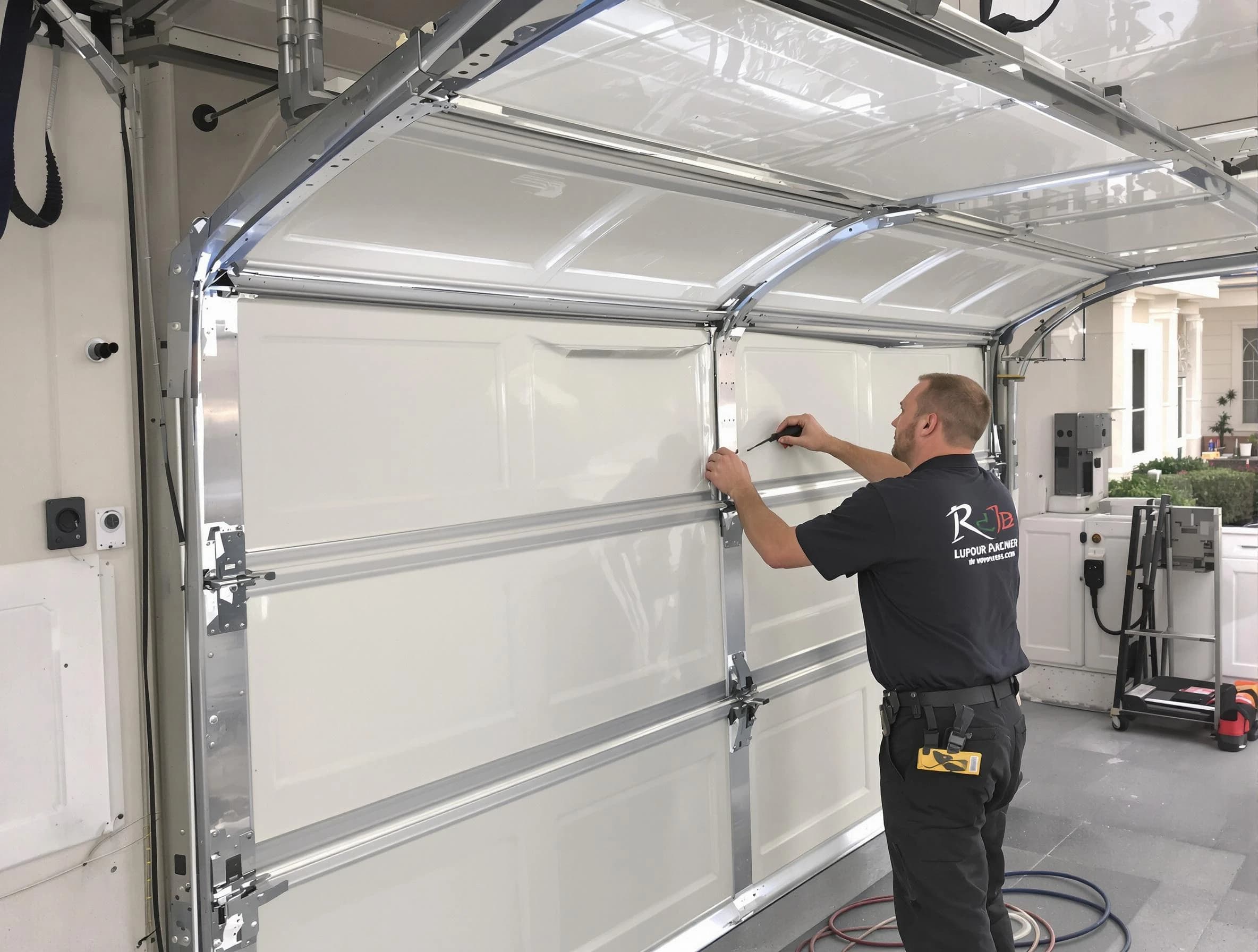 Morrow Garage Door Repair professional performing panel repair in Morrow