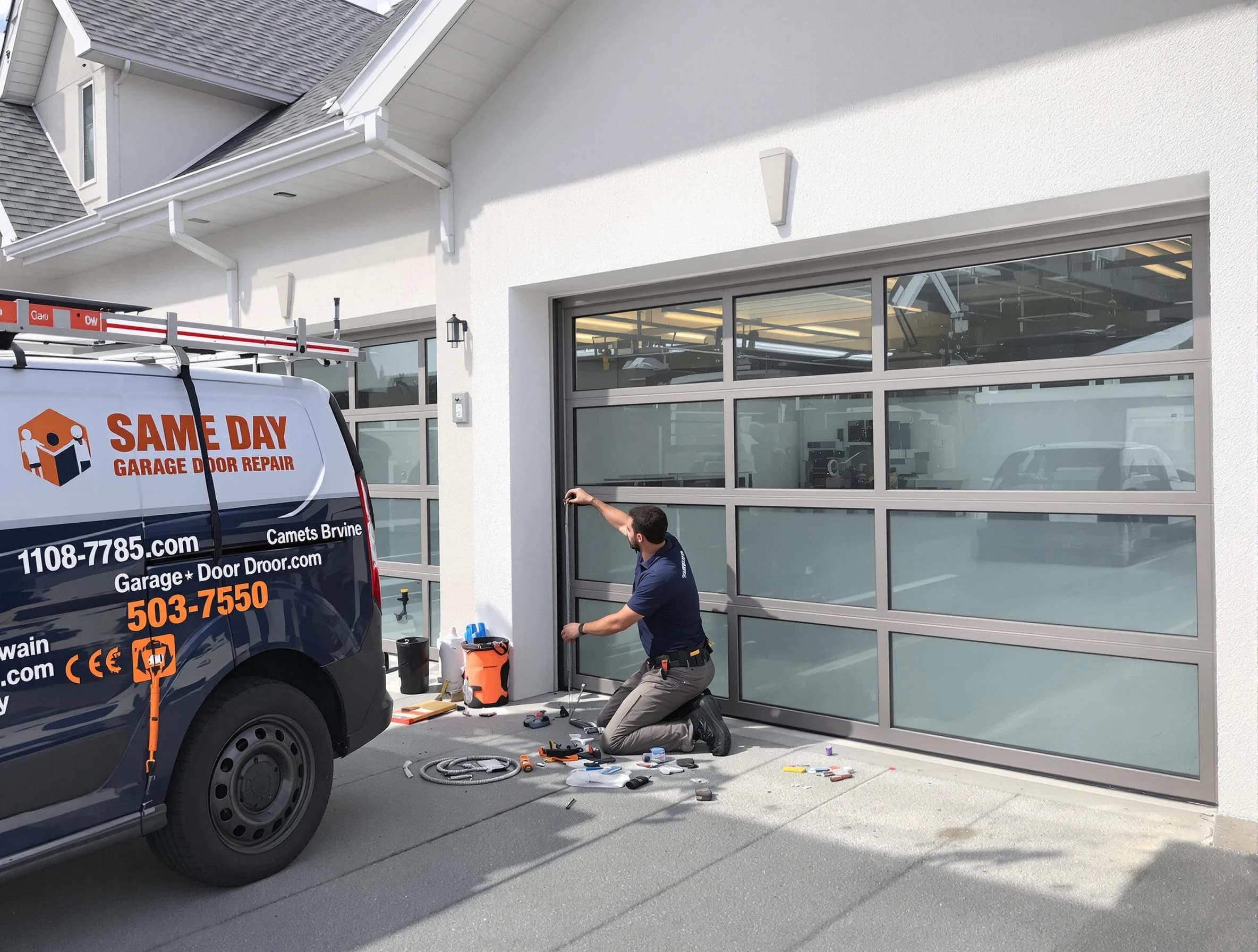 Same-day garage door repair service by Morrow Garage Door Repair in Morrow