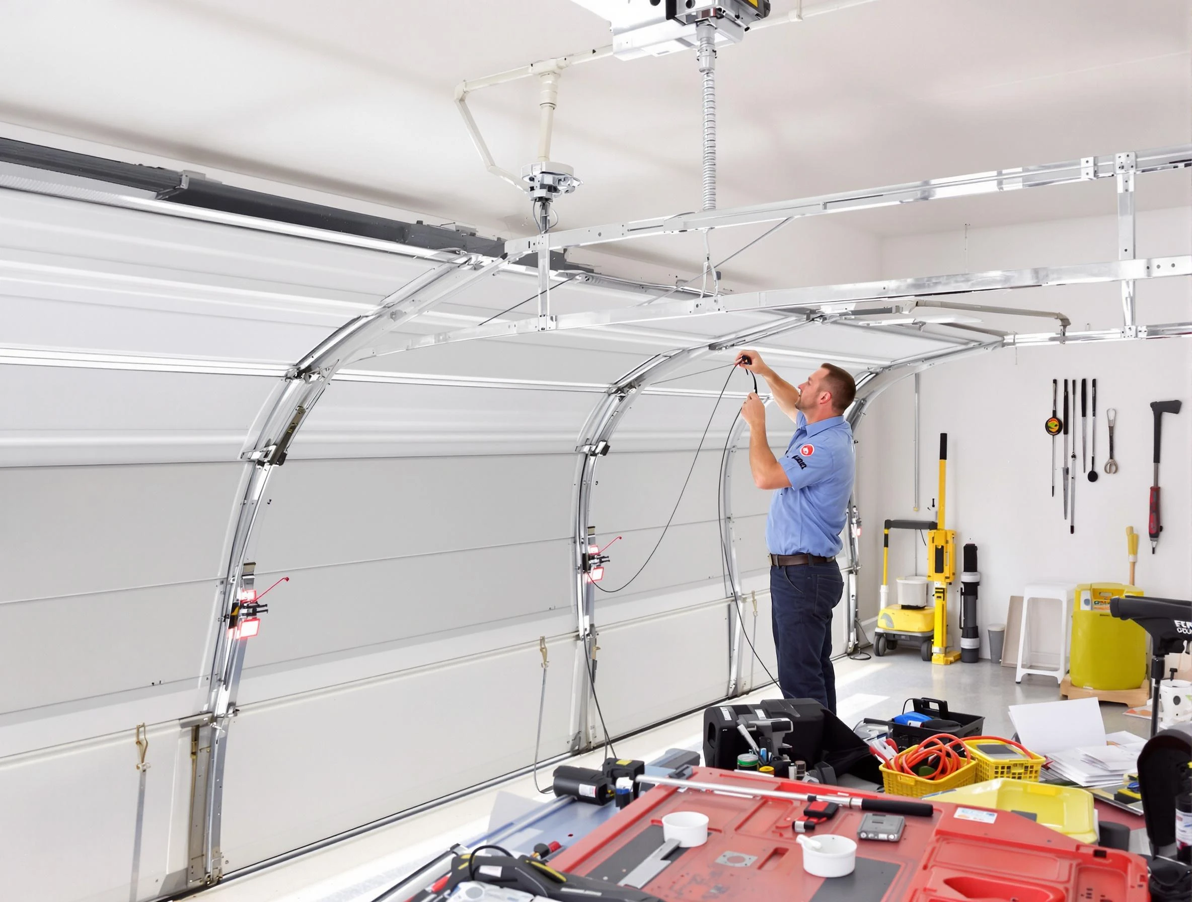Garage door cable repair service by Morrow Garage Door Repair in Morrow