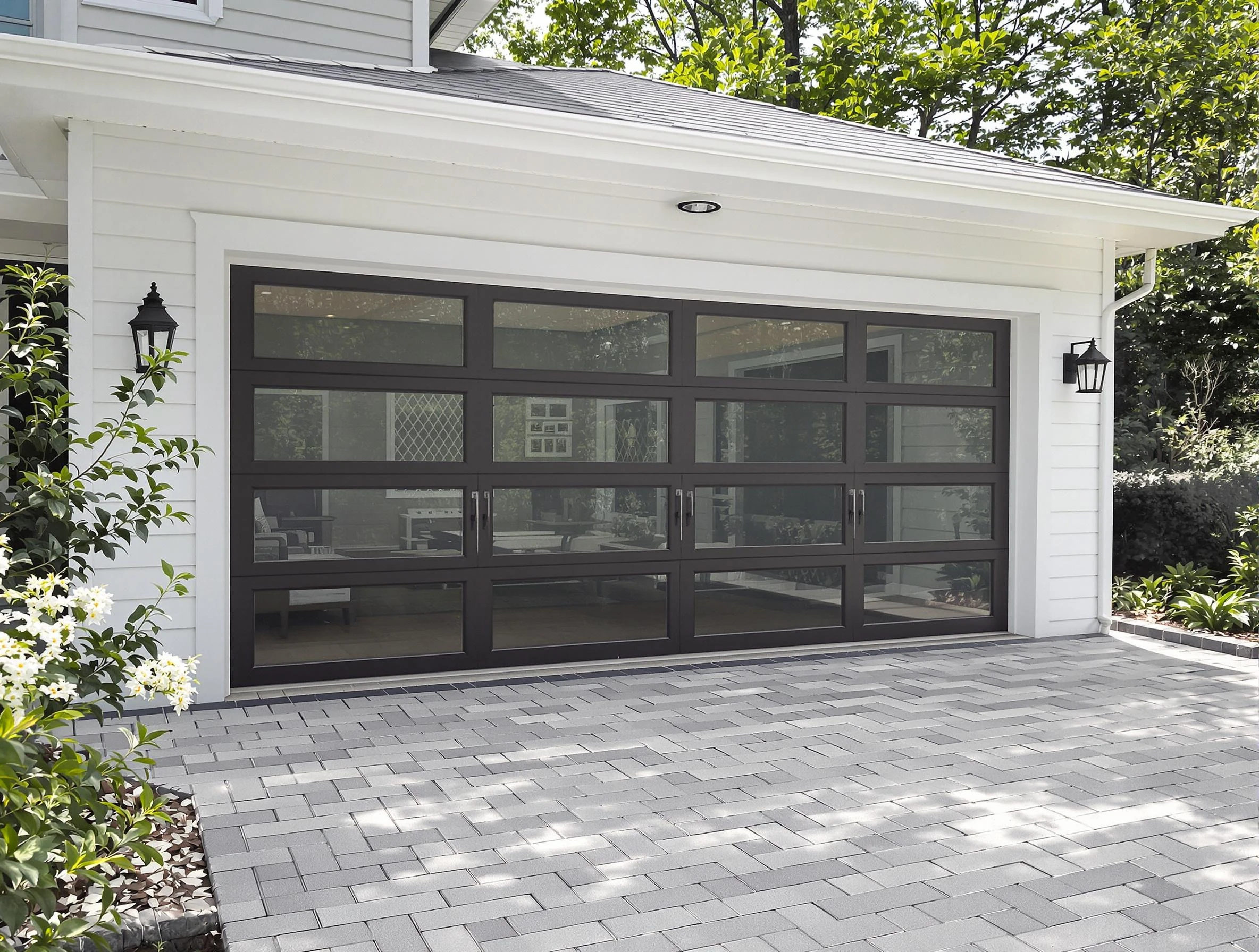 Morrow Garage Door Repair design specialist presenting custom garage door options to Morrow homeowner