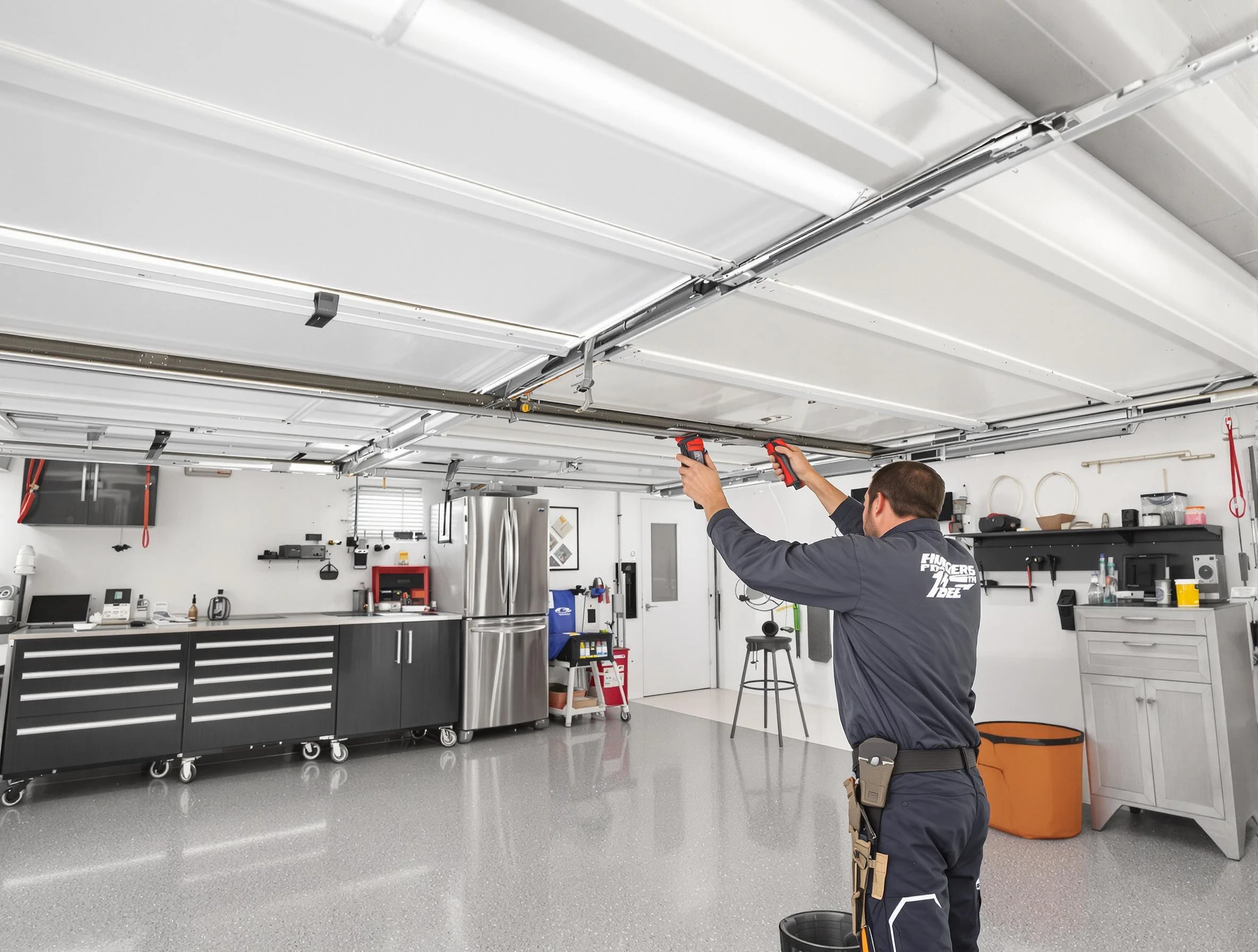 Overhead garage door repair service by Morrow Garage Door Repair in Morrow